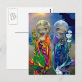 briefkaart "Sun Child and Moon Child" (Voorkant / Achterkant)