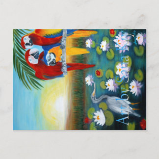 Briefkaart. Sunrise in Paradise Briefkaart