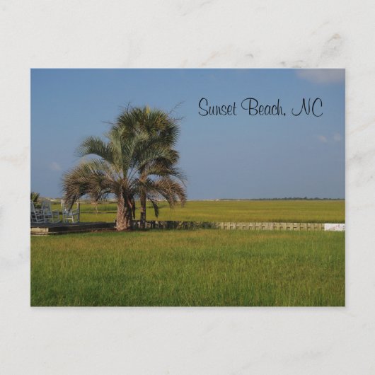 Briefkaart Sunset Beach North Carolina (Voorkant)