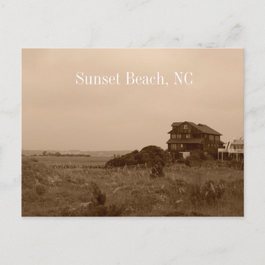 Briefkaart Sunset Beach North Carolina (Voorkant)