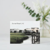 Briefkaart Sunset Beach North Carolina (Staand voorkant)