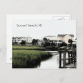 Briefkaart Sunset Beach North Carolina (Voorkant / Achterkant)