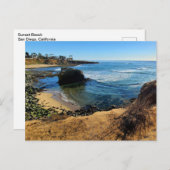 Briefkaart Sunset Beach, San Diego, CA (Voorkant / Achterkant)