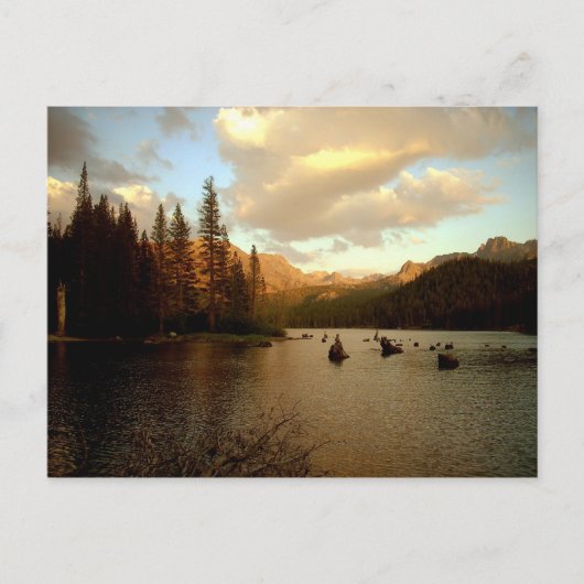 briefkaart "Sunset Lake" (Voorkant)