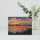 BRIEFKAART ~ "Sunset Over the Clark Fork River" (Staand voorkant)