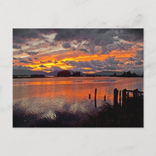 BRIEFKAART ~ "Sunset Over the Clark Fork River" (Voorkant)