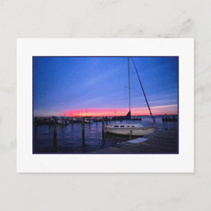 briefkaart 'Sunset Over The Docks'