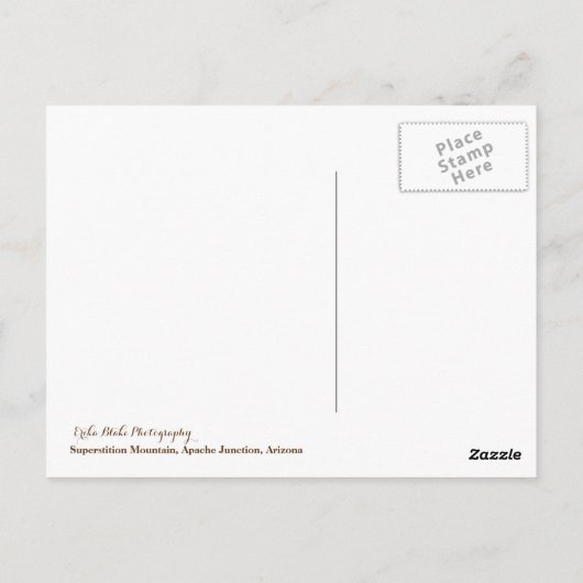 Briefkaart Superstition Mountain Arizona (Achterkant)