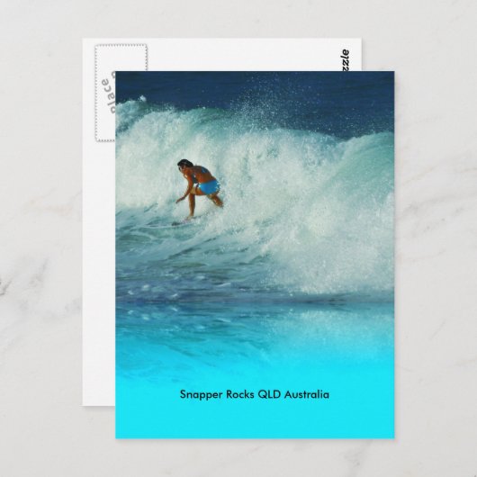 Briefkaart Surfer Girl Snapper Rocks QLD Australië (Voorkant / Achterkant)