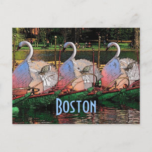Briefkaart Swan Boats