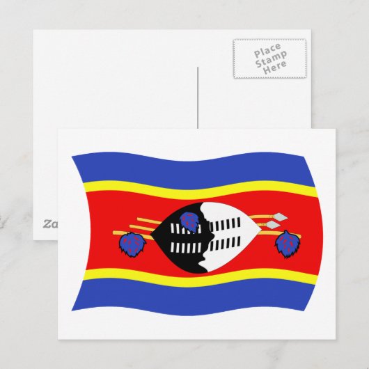 Briefkaart Swaziland-vlag (Voorkant / Achterkant)