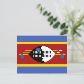 Briefkaart Swaziland-vlag (Staand voorkant)