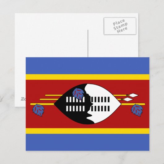 Briefkaart Swaziland-vlag (Voorkant / Achterkant)