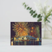 Briefkaart Sydney Opera House (Fireworks), Sydney (Staand voorkant)