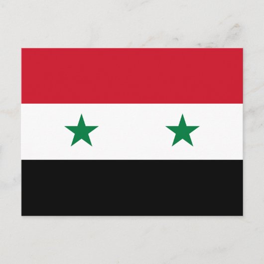Briefkaart Syrische vlag (Voorkant)