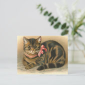 briefkaart "Tabby Cat" (Staand voorkant)