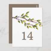 Briefkaart Tabelnummer geborstelde takken (Voorkant / Achterkant)