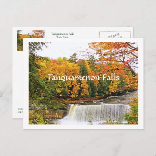 BRIEFKAART, TAHQUAMENON HERFSTEN/HERFST KLEUR BRIEFKAART (Voorkant / Achterkant)