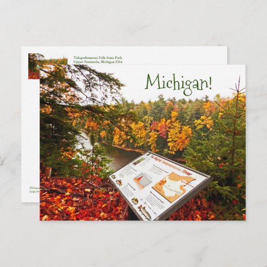 BRIEFKAART, TAHQUAMENON HERFSTEN STATE PARK, MICHI BRIEFKAART (Voorkant / Achterkant)