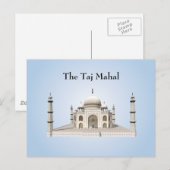 Briefkaart: Taj Mahal Briefkaart (Voorkant / Achterkant)