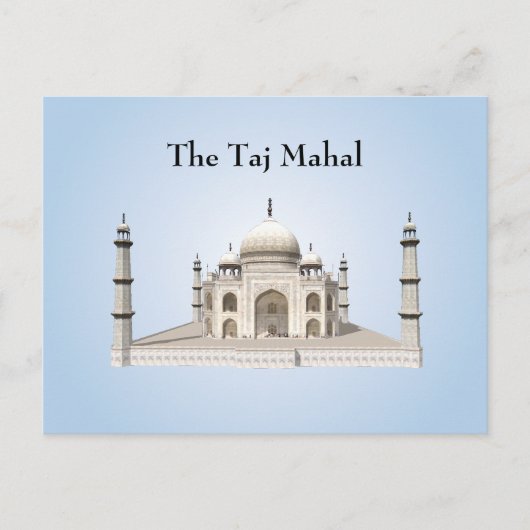 Briefkaart: Taj Mahal Briefkaart (Voorkant)