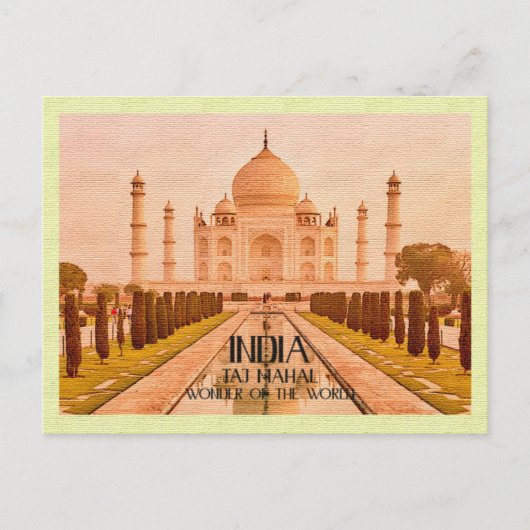  Briefkaart Taj Mahal India (Voorkant)