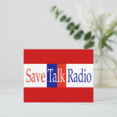 Briefkaart Talk-radio opslaan (Staand voorkant)
