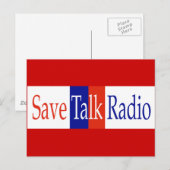 Briefkaart Talk-radio opslaan (Voorkant / Achterkant)