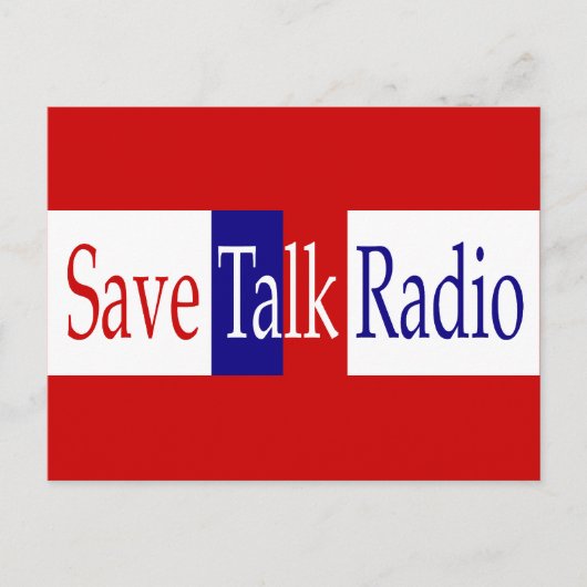 Briefkaart Talk-radio opslaan (Voorkant)