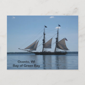 Briefkaart - Tall Ship, Bay Green Bay, WI