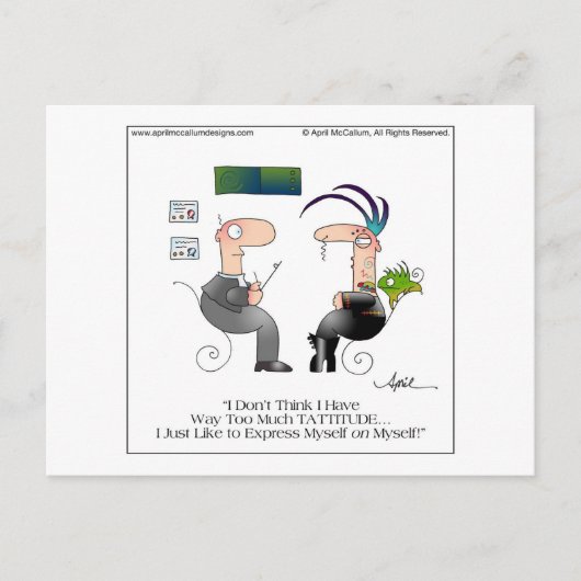 BRIEFKAART TATTITUDE van April McCallum (Voorkant)