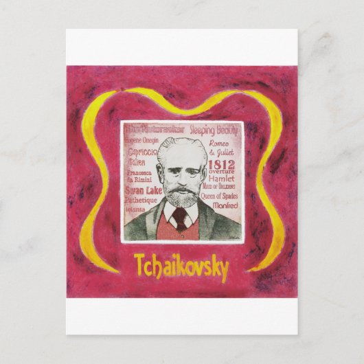 Briefkaart Tchaikovsky (Voorkant)