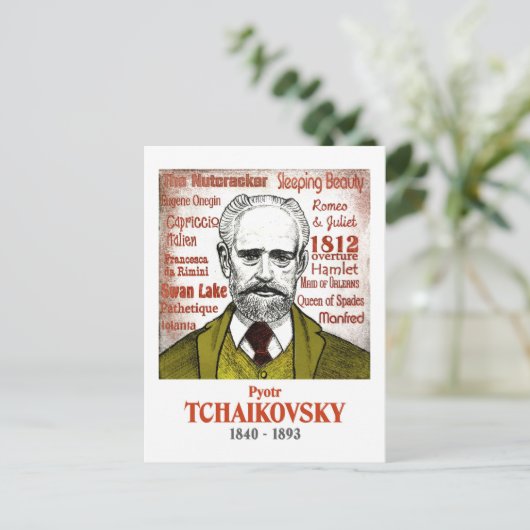 Briefkaart Tchaikovsky (Staand voorkant)