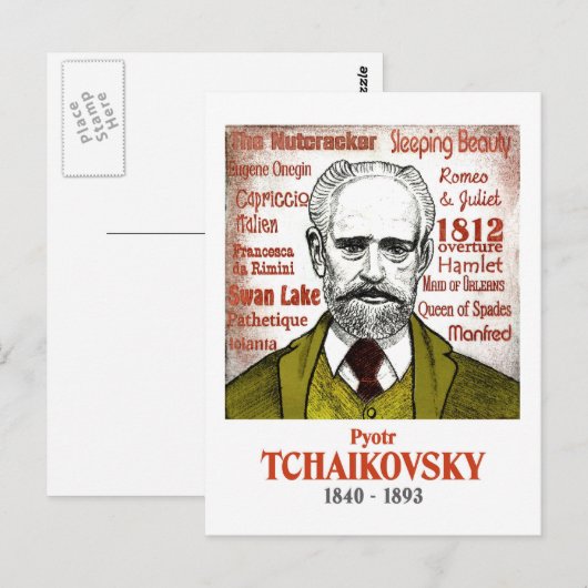 Briefkaart Tchaikovsky (Voorkant / Achterkant)