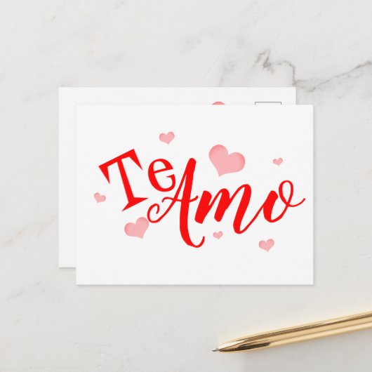 Briefkaart - Te Amo (Voorkant / Achterkant in situ)
