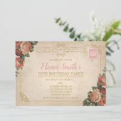 Briefkaart Tea Party Verjaardagsuitnodiging (Staand voorkant)