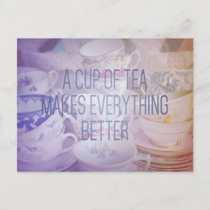 Briefkaart Teacup Quote