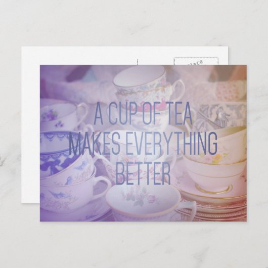Briefkaart Teacup Quote (Voorkant / Achterkant)