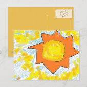 briefkaart tegen zonnekusten (Voorkant / Achterkant)