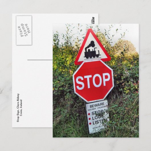 Briefkaart Teken stoppen (Voorkant / Achterkant)