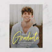 Briefkaart Tekenen Word Editable Color Afstuderen (Voorkant)