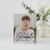 Briefkaart Tekenen Word Editable Color Afstuderen (Staand voorkant)