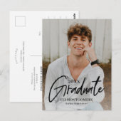 Briefkaart Tekenen Word Editable Color Afstuderen (Voorkant / Achterkant)