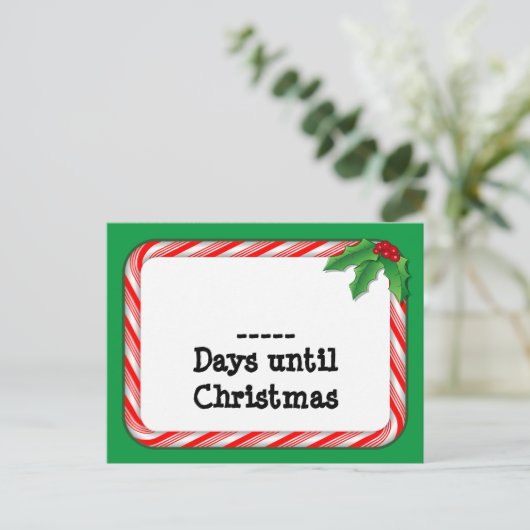 Briefkaart - Tel de dagen tot Kerstmis (Staand voorkant)