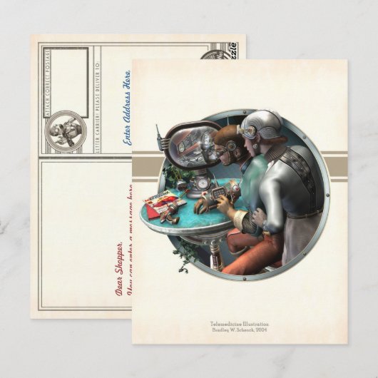 Briefkaart telegeneeskunde (Voorkant / Achterkant)