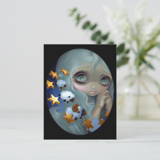 briefkaart "telende schapen" (Staand voorkant)