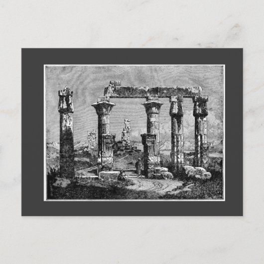 Briefkaart tempel in het oude Egypte (Voorkant)