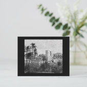 Briefkaart tempel in het oude Egypte (Staand voorkant)