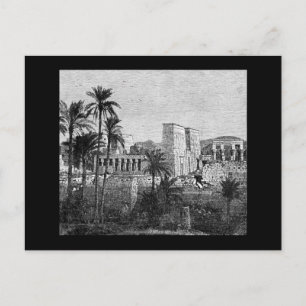 Briefkaart tempel in het oude Egypte