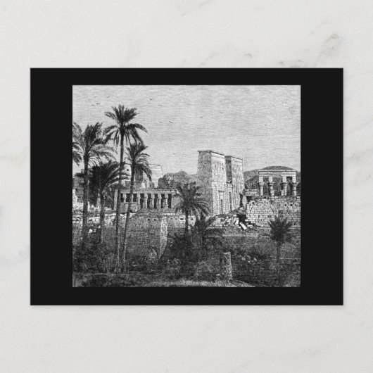 Briefkaart tempel in het oude Egypte (Voorkant)